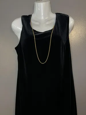 R&M Richards Dress Womens Black Velvet Sleeveless Maxi Formal Evening Style 9067 thumbnail 1