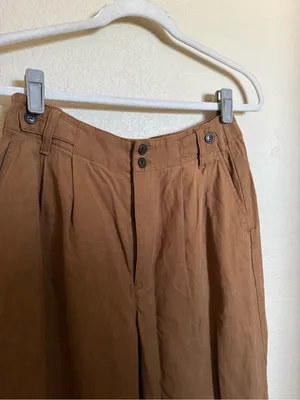 Madewell Harlow Wide Leg Pant Size 4 in Acorn Brown Business Minimalism thumbnail 6