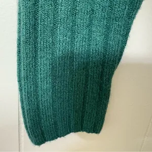 Madewell Readfield Ribbed Wool Blend Sweater XS Green Cropped Crewneck Knit N105 thumbnail 6