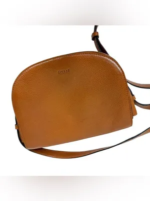 NYDJ‎ Leather Half Moon Crossbody Bag Brown thumbnail 4