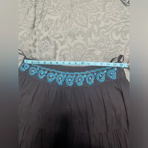 Issue New York Whimsy‎ Tiered Maxi Skirt Blue Size 12 thumbnail 10