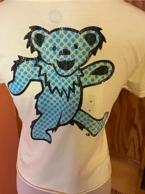 Grateful Dead Hampton VA 1986 Yellow Organic Cotton Baby Tee Medium thumbnail 10