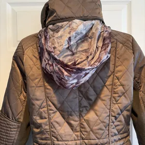 BCBGMAXAZRIA Quilted Puffer Women’s Coat Coffee Brown Sz S Full-Zip Long Hooded thumbnail 8