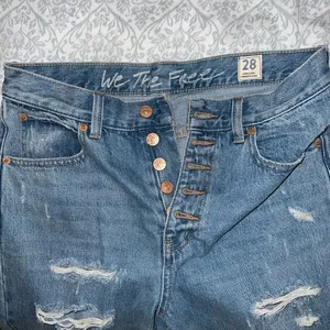 Free people we the people blossom jeans 5 button light wash raw hem size 28 thumbnail 4