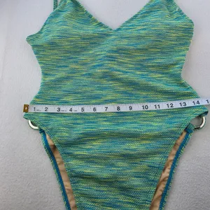 Cotton On Body NWT Strapy One Piece Brazilian Swimsuit Green Blue Space Dye M thumbnail 9