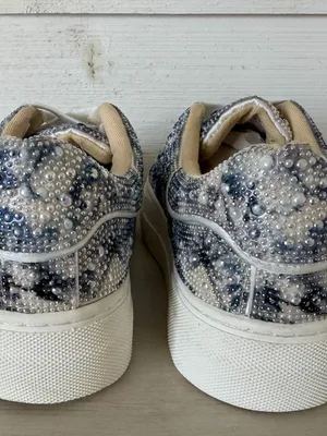 Betsey Johnson Blue Sidny Womens 5.0 M Blue Floral Platform Shoes ZOGG3005 NEW thumbnail 4
