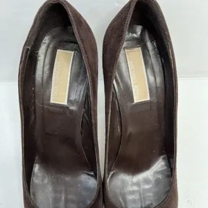 Michael Kors Collection Size 7 Pumps Heels Brown Suede Platform Designer Italy thumbnail 6