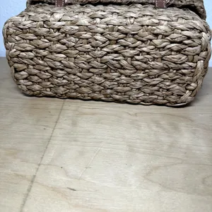 Kate Spade New York Picnic Bag Wicker Basket Box Rattan Handwoven Tan thumbnail 7