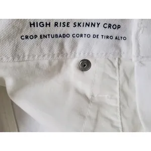 Universal Threads Jean Pant Women Size 6 White Denim Raw Hem High Rise Skinny thumbnail 7