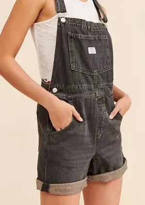 Levi’s X Free People Vintage Black Overalls / Shortalls thumbnail 1
