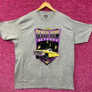 Death Row Records 213 LBC Skyline Low Rider Hip Hop Tee XL thumbnail 1