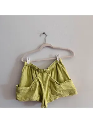Free People Good Fortune Solid Cotton-Linen Shorts thumbnail 6