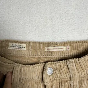 Levi's Premium Womens Ribcage Straight Ankle Corduroy Pants Size 26 Brown Tan thumbnail 2