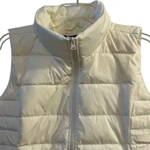 Lands’ End Women's Ivory Down Puffer Vest Size L Petite Lightweight‎ Casu… thumbnail 3