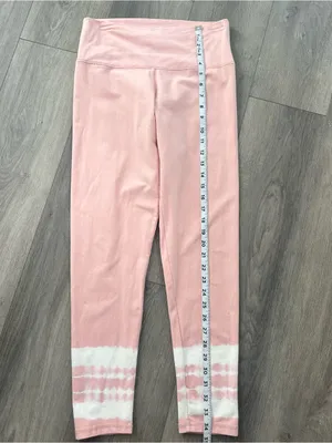 Aerie Chill Play Move Pink Tie Dye High Rise Leggings Size Large thumbnail 6