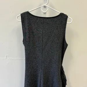 Club Monaco Women's Gray Stretch Dress Faux Wrap Self Side Tie Sheath Sz Small‎ thumbnail 6