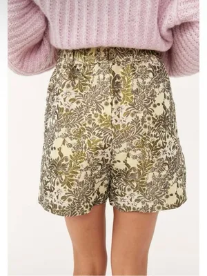 Free People Shine Like A Shorty Jacquard Shorts in Gold Combo Size XS‎ NWT thumbnail 3