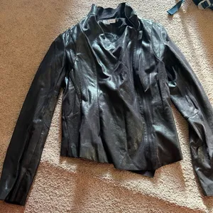 Calvin Klein shiny‎ black jacket small thumbnail 2