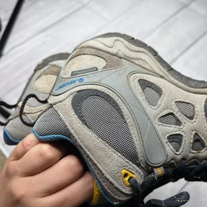 Hi-Tec Alchemy Lite Mid Waterproof Gray Blue Yellow Outdoor Hiking Boots US 7.5 thumbnail 4