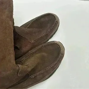 Lands’ End Suede Zip Up Boots‎ Women's 11B Brown Winter Comfy Boots thumbnail 10