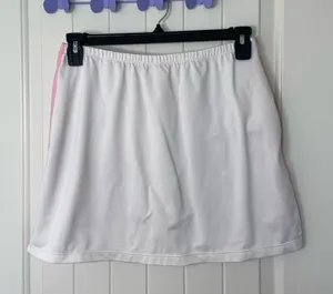 Jockey women’s white pink activewear athletic built in shorts elastic skirt XL‎ thumbnail 1