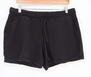 32 Degrees Cool Black Lounge Shorts Women's Large Elastic Drawstring Pockets thumbnail 1