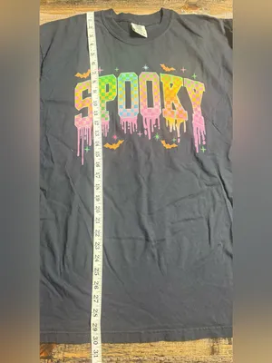 Comfort Colors Black Long-Sleeve 'Spooky' Graphic Tee thumbnail 6