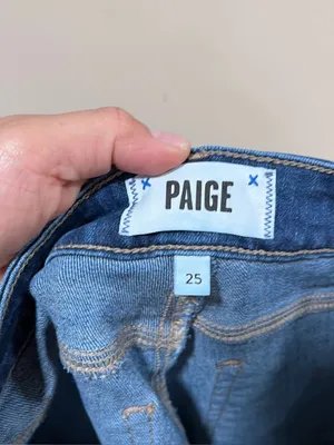 PAIGE Skyline Bootcut jeans size 25 EUC blue denim kick flare high rise thumbnail 7