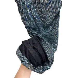 AQUA One Shoulder Sequin Ruched Bodycon Dress Black Sparkle Size Small NEW thumbnail 6