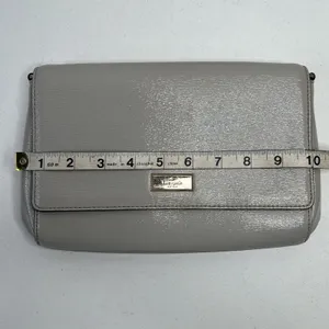 KATE SPADE Laurel Way Greer Crossbody‎ Shoulder Bag Gray Leather Crossbody Strap thumbnail 15