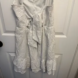 Hollister White Eyelet Tie Back Mini Dress thumbnail 3