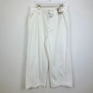 Madewell The Harlow Wide Leg Jean Airy Denim Baggy White High Waist US 33 NWT thumbnail 6
