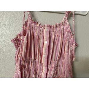 UNIVERSAL THREAD Pink Midi Spring Summer Sun Dress Vacation Resort Sz M thumbnail 2