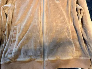 Teddy Fresh Light Brown Velour Zip-Up Hoodie thumbnail 6