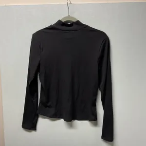 Athleta Black Ribbed Mock Neck Long Sleeve‎ Top Size L thumbnail 2