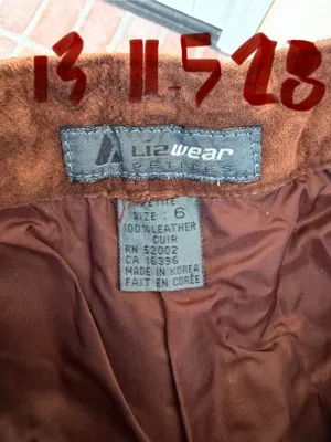 Vintage lizwear Brown suede leather high rise pants/ waist 24 #western #cowgirl #rodeo #autumn - fit like a 24 thumbnail 7