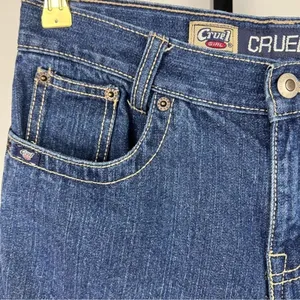 Y2K Cruel Girl Juniors 14R Bootcut Jeans Blue Western Cowgirl 100% Cotton Ranch thumbnail 4