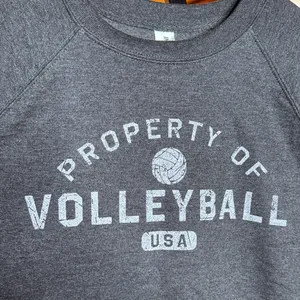 NWT Independent Trading Company Gray Volleyball USA Sweatshirt Size Medium thumbnail 5