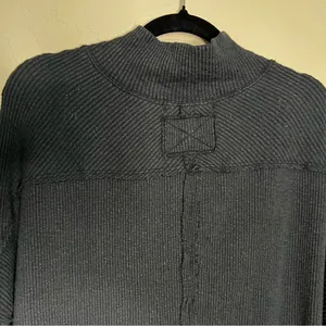 We The‎ Free People Casey Black Ribbed Tunic Sweater thumbnail 11