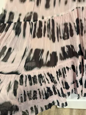 Anthropologie The Somerset Maxi Dress Halter Tiered Pink Black Tie Dye Size S thumbnail 5