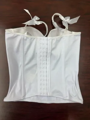 NWT Hot Topic Morbid Threads White Corset Size Medium thumbnail 4