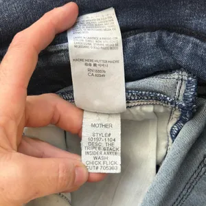 Mother The Triple Stack Insider Ankle Jeans Womens 29 Blue Chick Flick High Rise thumbnail 4