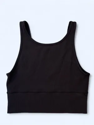 Lululemon Power Pivot Ribbed Crop Tank Top yoga Pilates gym activewear training thumbnail 4