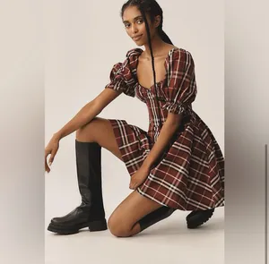 NWT Anthropologie Maeve Puff Mini Dress in Natural Size: S $158 MSRP No refunds returns or cancellations thumbnail 3