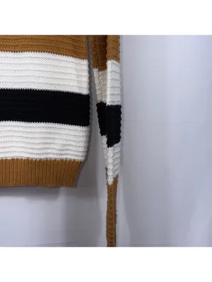 Trailblazer Brown Stripe Knit Sweater S 4-6 thumbnail 4