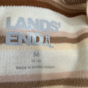 Lands' End Cream and Brown Striped Turtleneck‎ thumbnail 3