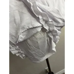 rue21 Dress Small White Lace‎ Swiss Dot Tiered Ruffle Mini Boho Coquette thumbnail 5