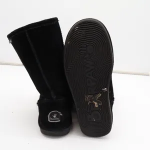 Bearpaw Bootie Womens US 10 Black Suede Fleece Lined Round Toe Mid Calf Boots thumbnail 6