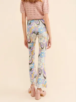 Damson Madder Peggy Psychedelic Knit Flare Pants Size 4 thumbnail 3