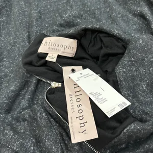 Philosophy Republic‎ Clothing Dark Grey Space Mock Neck A-Line Dress Large NWT thumbnail 10